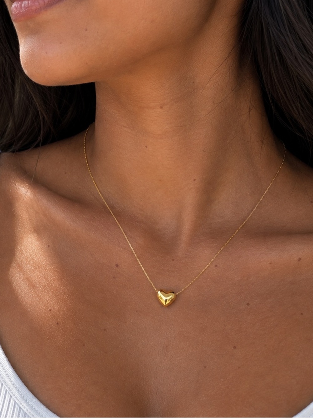 18K Gold Plated Heart Pendant Necklace